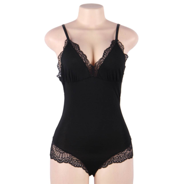 QUEEN LINGERIE ENCAJE SEXY TEDDY TALLA GRANDE - Imagen 4