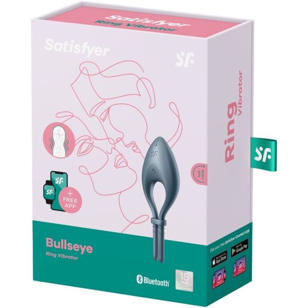 APP VIBRADOR SATISFYER BULLSEYE ANILLO - GRIS - Imagen 3