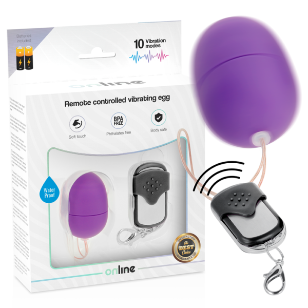 ONLINE- HUEVO VIBRANTE CON MANDO A DISTANCIA S LILA - Imagen 2