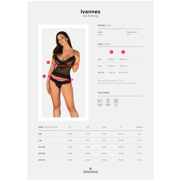 OBSESSIVE - IVANNES CONJUNTO DE DOS PIEZAS XXL/XXXL - Imagen 5