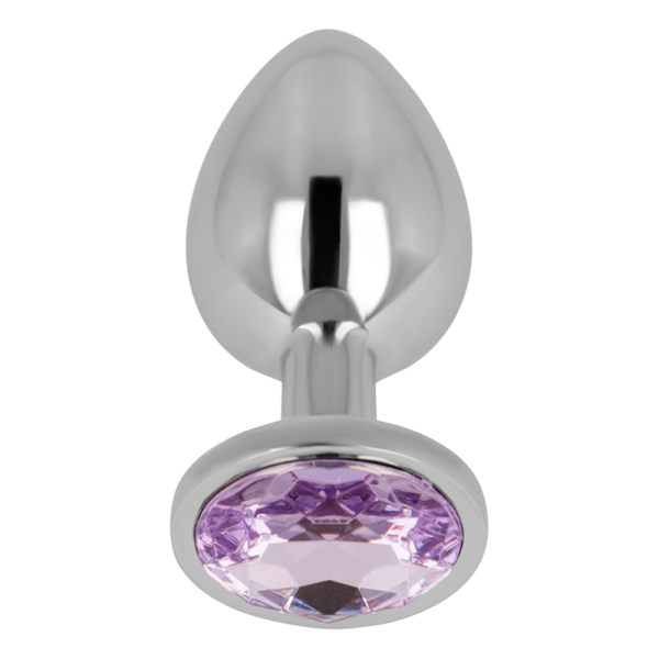 OHMAMA - PLUG ANAL CON CRISTAL VIOLETA 8 CM - Imagen 2