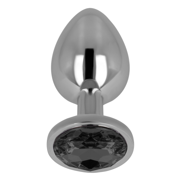 OHMAMA - PLUG ANAL CON CRISTAL NEGRO 9 CM - Imagen 2