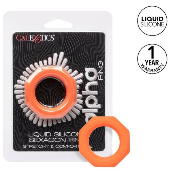 ANILLO CALIFORNIA EXOTICS ALPHA SEXAGON NARANJA - Imagen 3