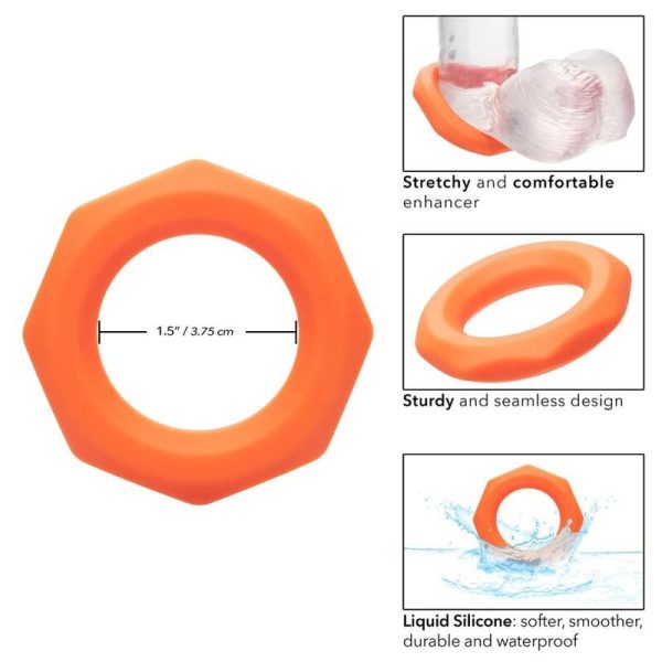 ANILLO CALIFORNIA EXOTICS ALPHA SEXAGON NARANJA - Imagen 4