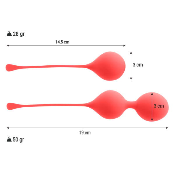 INTENSO - PACK CUENTAS KEGEL KENDALL ROJO - Imagen 3