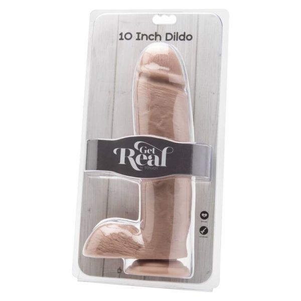 GET REAL - DILDO DE 25,5 CM CON BOLAS DE PIEL - Imagen 2