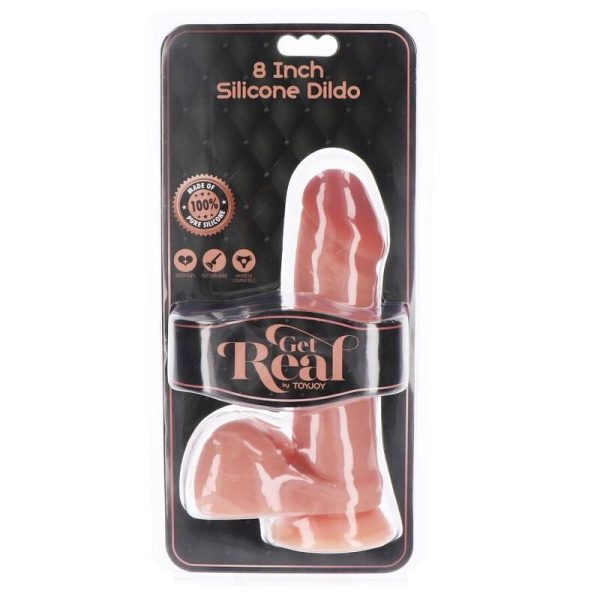 GET REAL - DILDO DE SILICONA DE 20,5 CM CON BOLAS DE PIEL - Imagen 4