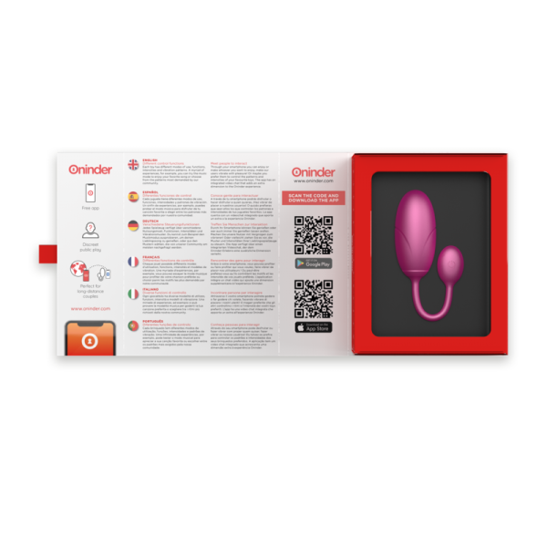 ONINDER - HUEVO VIBRANTE ROSA TOKIO 7,5 X 3,2 CM APP GRATUITA - Imagen 8