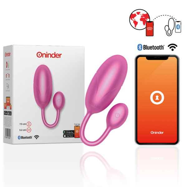 ONINDER - HUEVO VIBRANTE ROSA TOKIO 7,5 X 3,2 CM APP GRATUITA - Imagen 2
