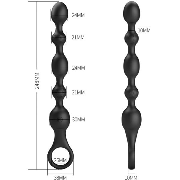 PRETTY LOVE - VAN ANAL BEADS 10 VIBRACIONES SILICONA RECARGABLE - Imagen 5