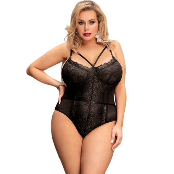 PELUCHE LENCERÍA ENCAJE NEGRO QUEEN QUEEN PLUS - Imagen 2