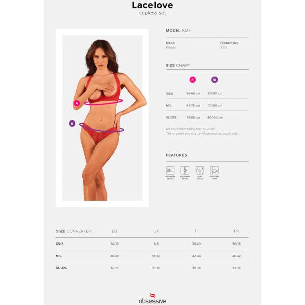 OBSESSIVE - CONJUNTO DOS PIEZAS LACELOVE CUPLESS ROJO M/L - Imagen 7