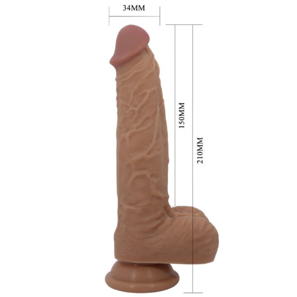 PRETTY LOVE - JONATHAN DILDO DE SILICONA 3 VIBRACIONES + 3 FUNCIONES DE PULSADOR MANDO A DISTANCIA 21 CM - Imagen 6