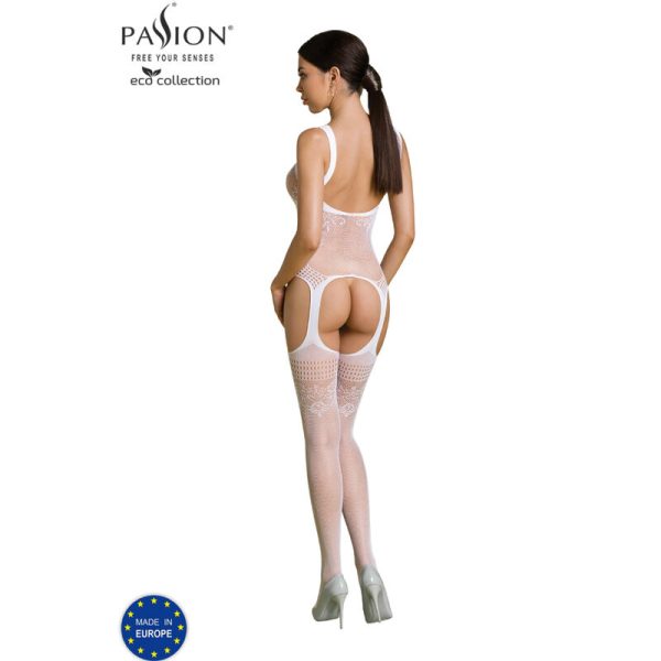 PASSION - COLECCIÓN BODYSTOCKING ECO ECO BS008 BLANCO BLANCO TALLA ÚNICA - Imagen 2