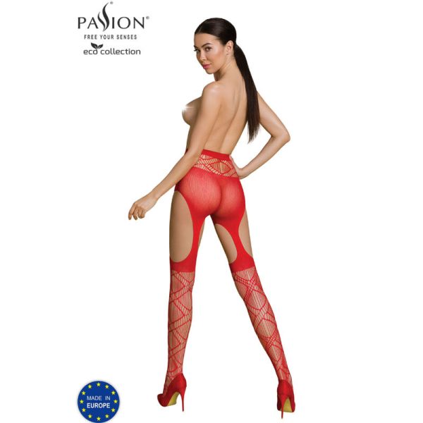 PASSION - BODYSTOCKING ECO COLECCIÓN ECO S005 ROJO ROJO TALLA ÚNICA - Imagen 2