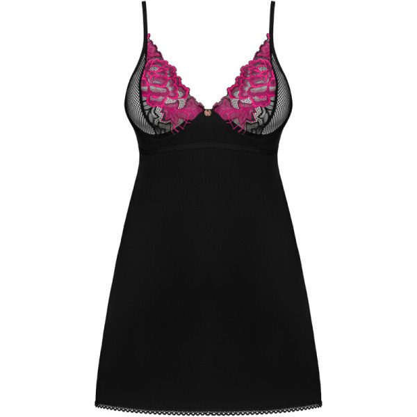 OBSESSIVE - CHEMISE Y TANGA ROSENTY XL/XXL - Imagen 5