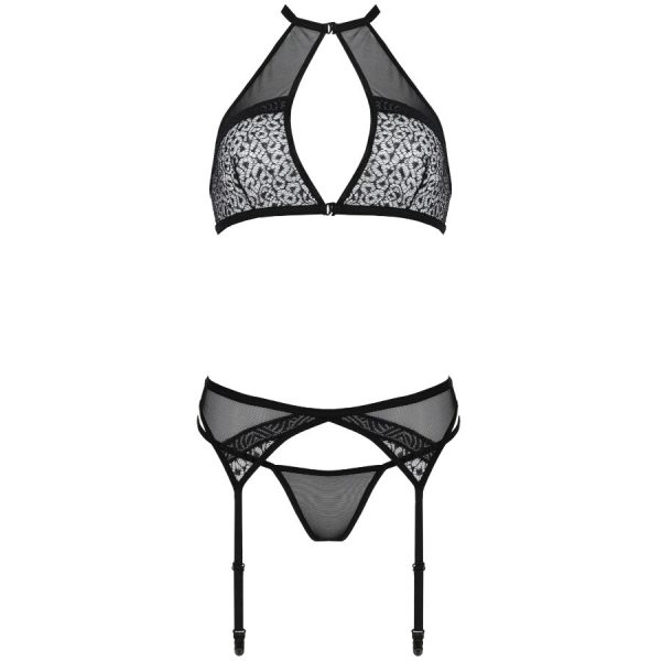 PASSION - SET SATARA EROTIC LINE NEGRO L/XL - Imagen 3