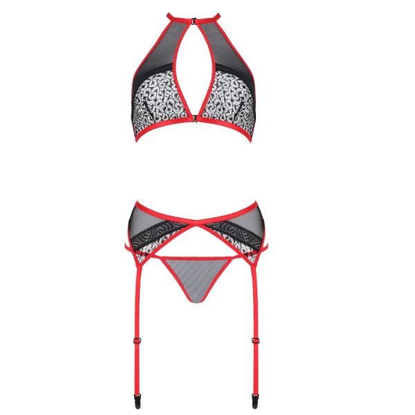 PASSION - SET SATARA EROTIC LINE ROJO L/XL - Imagen 4