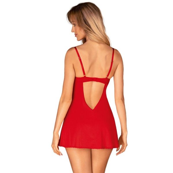 OBSESSIVE - CHEMISE INGRIDIA Y TANGA ROJO XL/XXL - Imagen 2
