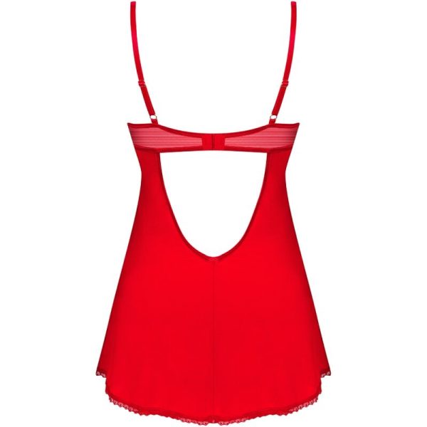 OBSESSIVE - CHEMISE INGRIDIA Y TANGA ROJO XL/XXL - Imagen 6