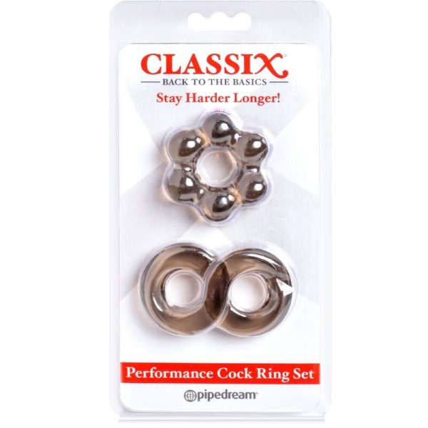CLASSIX - SET DE 2 ANILLOS PARA EL PENE GRIS - Imagen 2