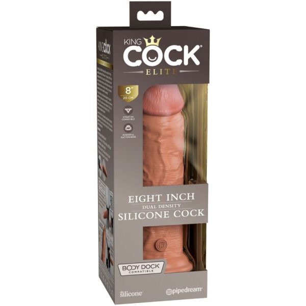 KING COCK ELITE - DILDO REALISTA DE SILICONA 20,3 CM CANDY - Imagen 5