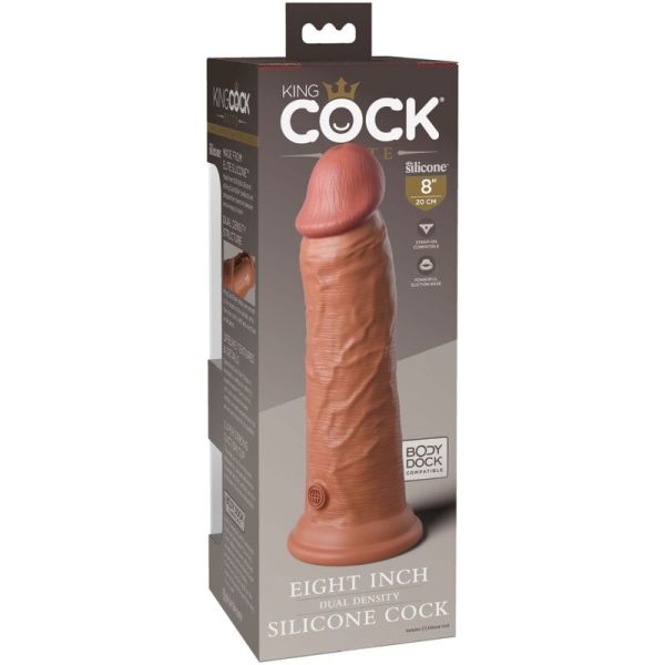 KING COCK ELITE - DILDO REALISTA DE SILICONA 20,3 CM CANDY - Imagen 6