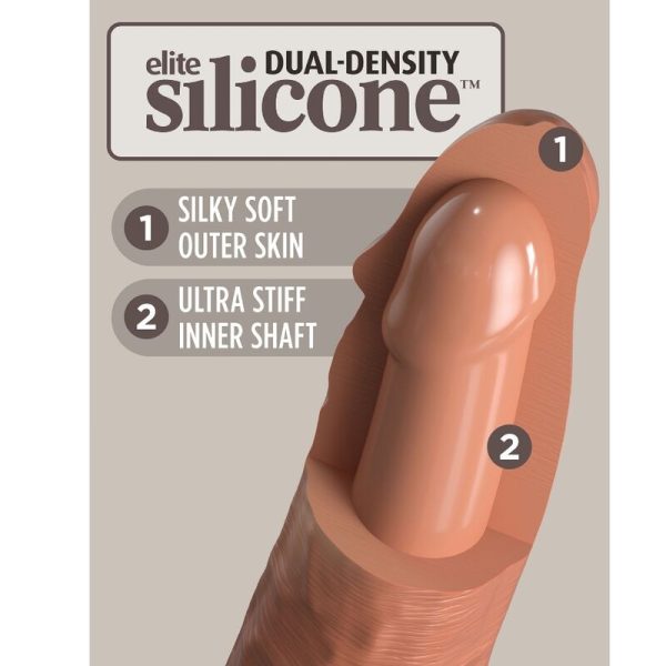 KING COCK ELITE - DILDO REALISTA DE SILICONA 20,3 CM CANDY - Imagen 4