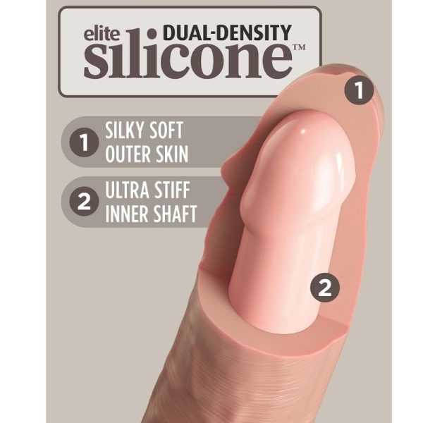 KING COCK ELITE - VIBRACIÓN REALISTA Y DILDO DE SILICONA DE 15,2 CM - Imagen 3
