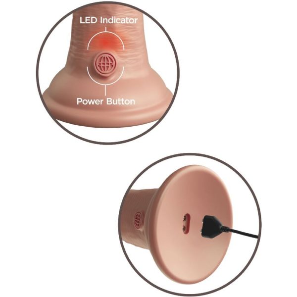 KING COCK ELITE - VIBRACIÓN REALISTA Y DILDO DE SILICONA DE 15,2 CM - Imagen 5