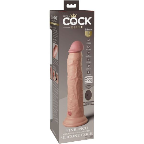 KING COCK ELITE - VIBRADOR REALISTA Y DILDO DE SILICONA MANDO A DISTANCIA 23 CM - Imagen 8