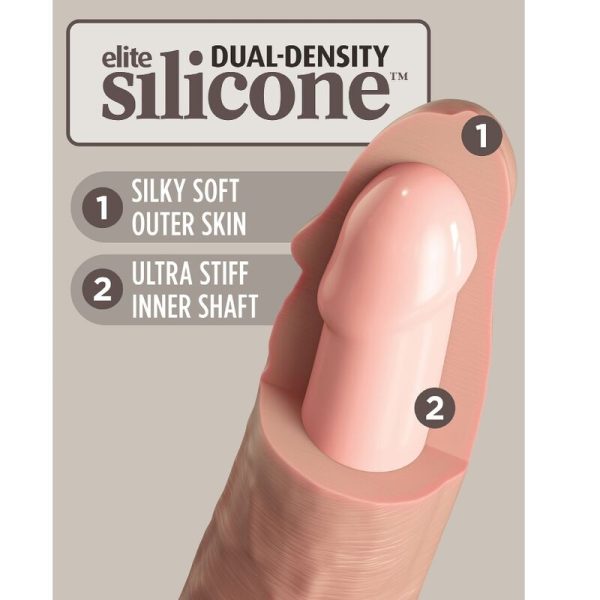 KING COCK ELITE - VIBRADOR REALISTA Y DILDO DE SILICONA MANDO A DISTANCIA 23 CM - Imagen 6