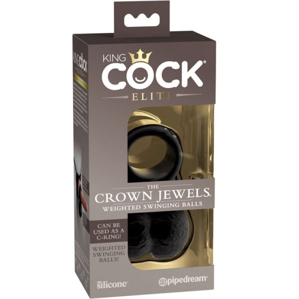 KING COCK ELITE - ANILLO CON TESTICULOS DE SILICONA - Imagen 7