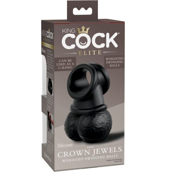 KING COCK ELITE - ANILLO CON TESTICULOS DE SILICONA - Imagen 8