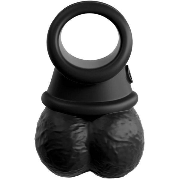 KING COCK ELITE - ANILLO CON TESTICULOS DE SILICONA - Imagen 3