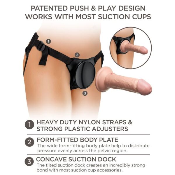 KING COCK ELITE - ARNÉS AJUSTABLE PARA PRINCIPIANTES CON DILDO 15,2 CM - Imagen 9