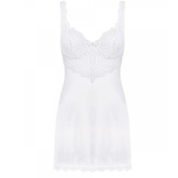 OBSESSIVE - CHEMISE AMOR BLANCO Y TANGA BLANCO L/XL - Imagen 5