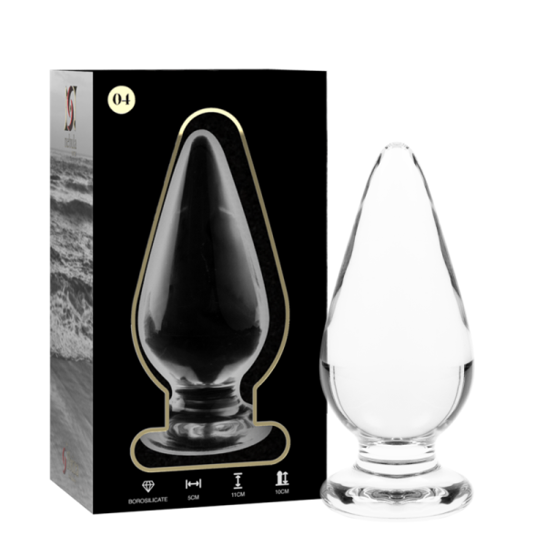 SERIE NEBULA DE IBIZA - MODELO 4 PLUG ANAL CRISTAL BOROSILICATO 11 X 5 CM TRANSPARENTE TRANSPARENTE TAMAÑO 1 - Imagen 2