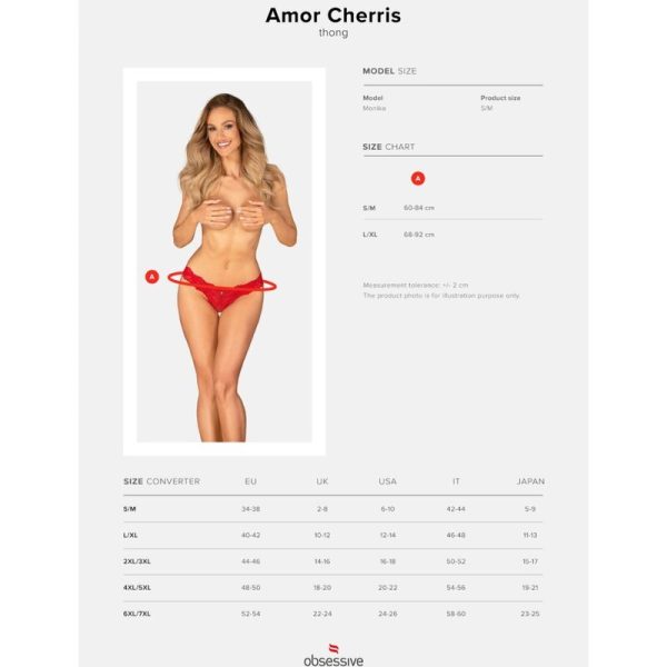 OBSESSIVE - TANGA LOVE CHERRIS L/XL - Imagen 7