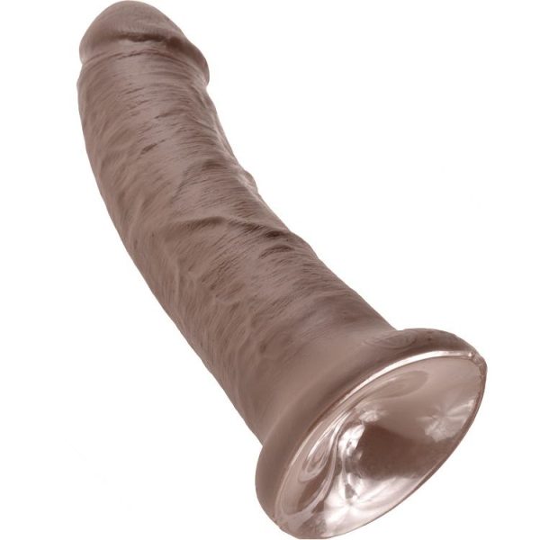 KING COCK 8" PLUMA MARRÓN 20.3 CM - Imagen 5