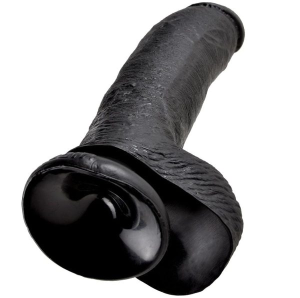 KING COCK 9" POLLA NEGRA CON BOLAS 22,9 CM - Imagen 5