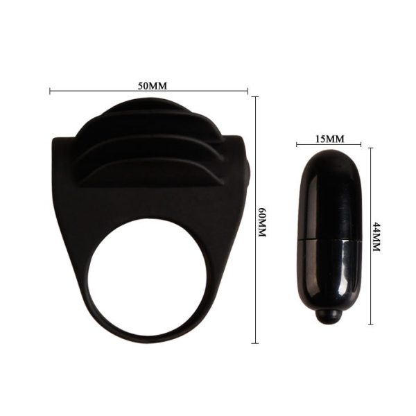 PRETTY LOVE CHESTER ANILLO VIBRADOR NEGRO - Imagen 6