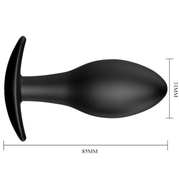 PRETTY LOVE PLUG ANAL SILICONA ANCHLA 8,5 CM NEGRO - Imagen 5