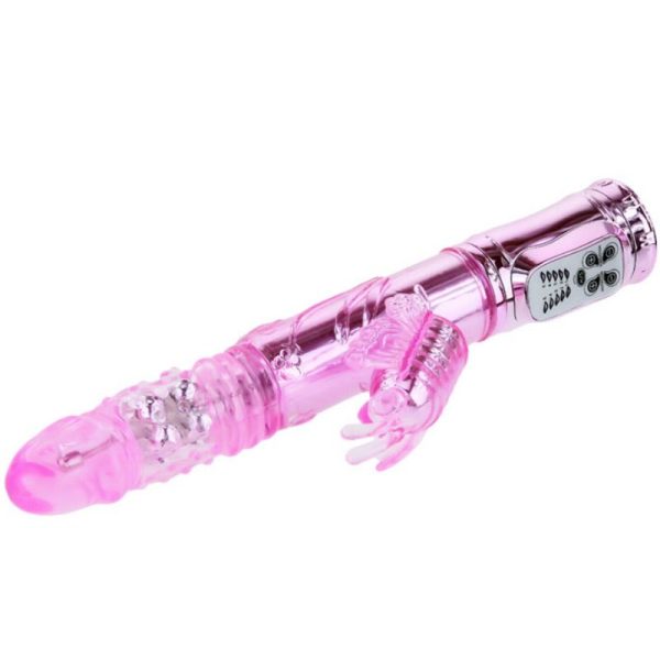 VIBRADOR RECARGABLE CON ROTACIÓN Y ESTIMULADOR DE MARIPOSA PALTANTE - Imagen 2