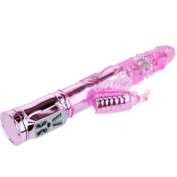 VIBRADOR RECARGABLE CON ROTACIÓN Y ESTIMULADOR DE MARIPOSA PALTANTE - Imagen 3