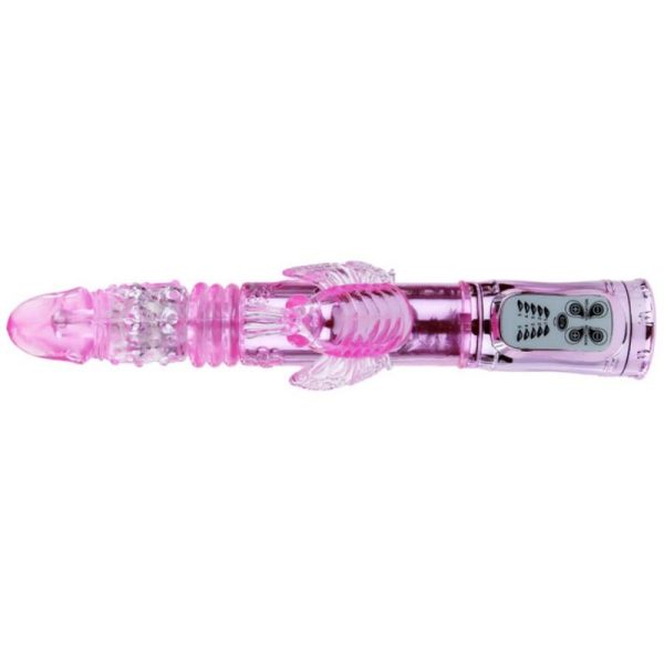 VIBRADOR RECARGABLE CON ROTACIÓN Y ESTIMULADOR DE MARIPOSA PALTANTE - Imagen 4
