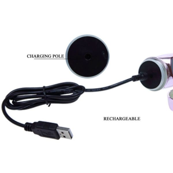 VIBRADOR RECARGABLE CON ROTACIÓN Y ESTIMULADOR DE MARIPOSA PALTANTE - Imagen 7