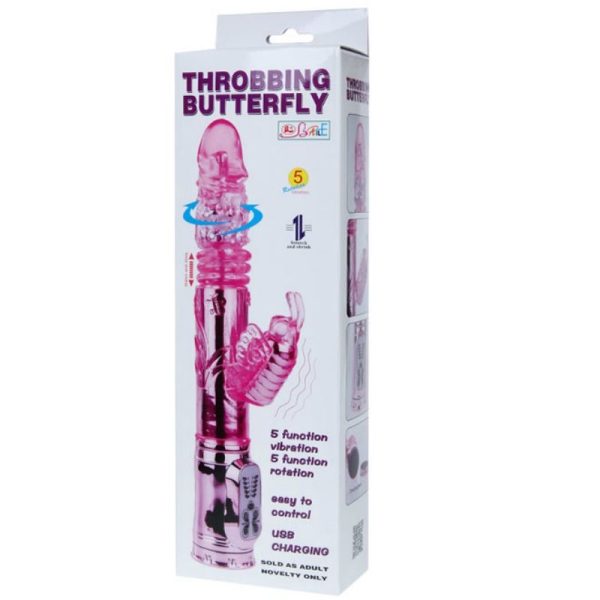 VIBRADOR RECARGABLE CON ROTACIÓN Y ESTIMULADOR DE MARIPOSA PALTANTE - Imagen 9