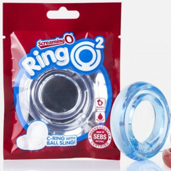 SCREAMING O2 RING DOBLE ANILLO PARA EL PENE Y TESTICULOS AZULES - Imagen 3