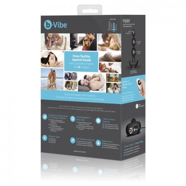 B-VIBE -TRIPLET PERLAS ANALES CONTROL REMOTO NEGRO - Imagen 6